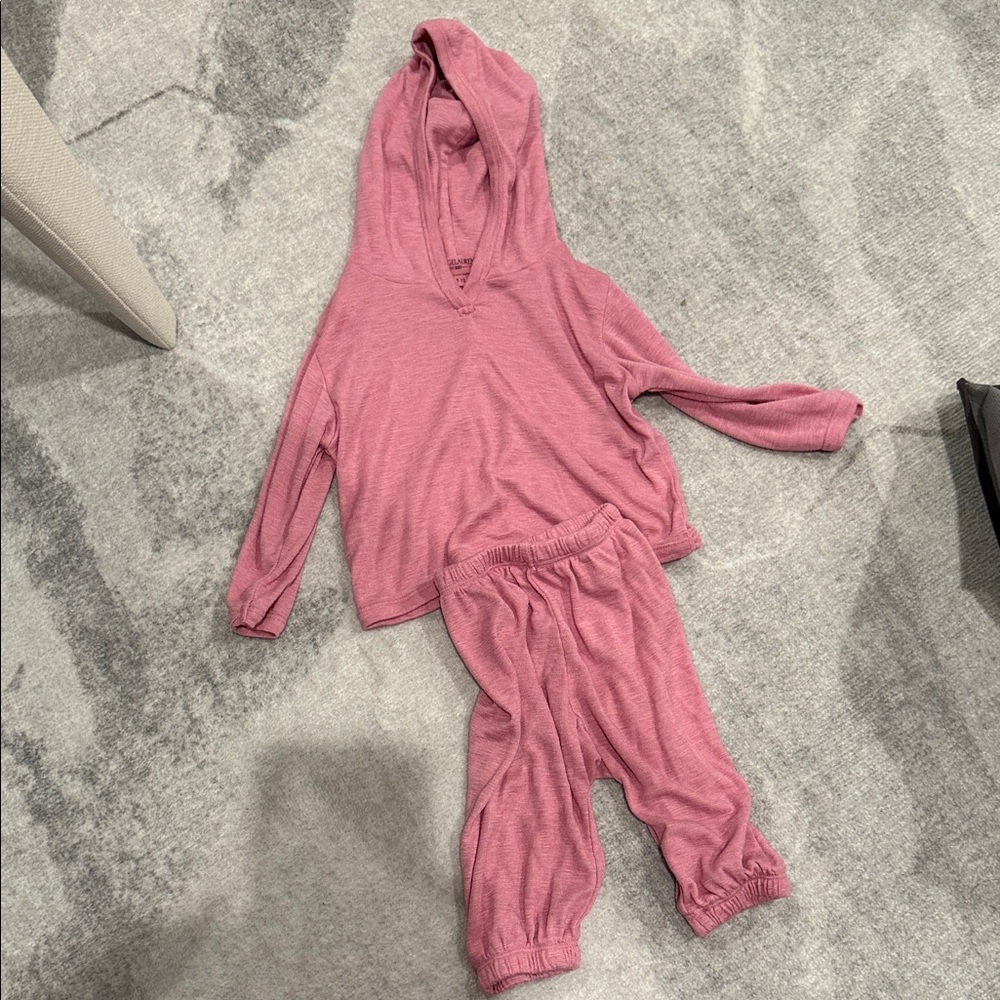 Baby Pink Hooded Lounge Set